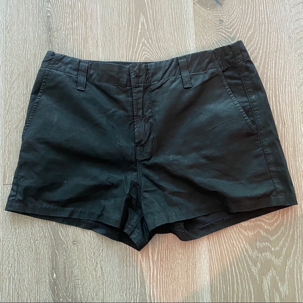 J Brand Coated Denim High Waist Shorts